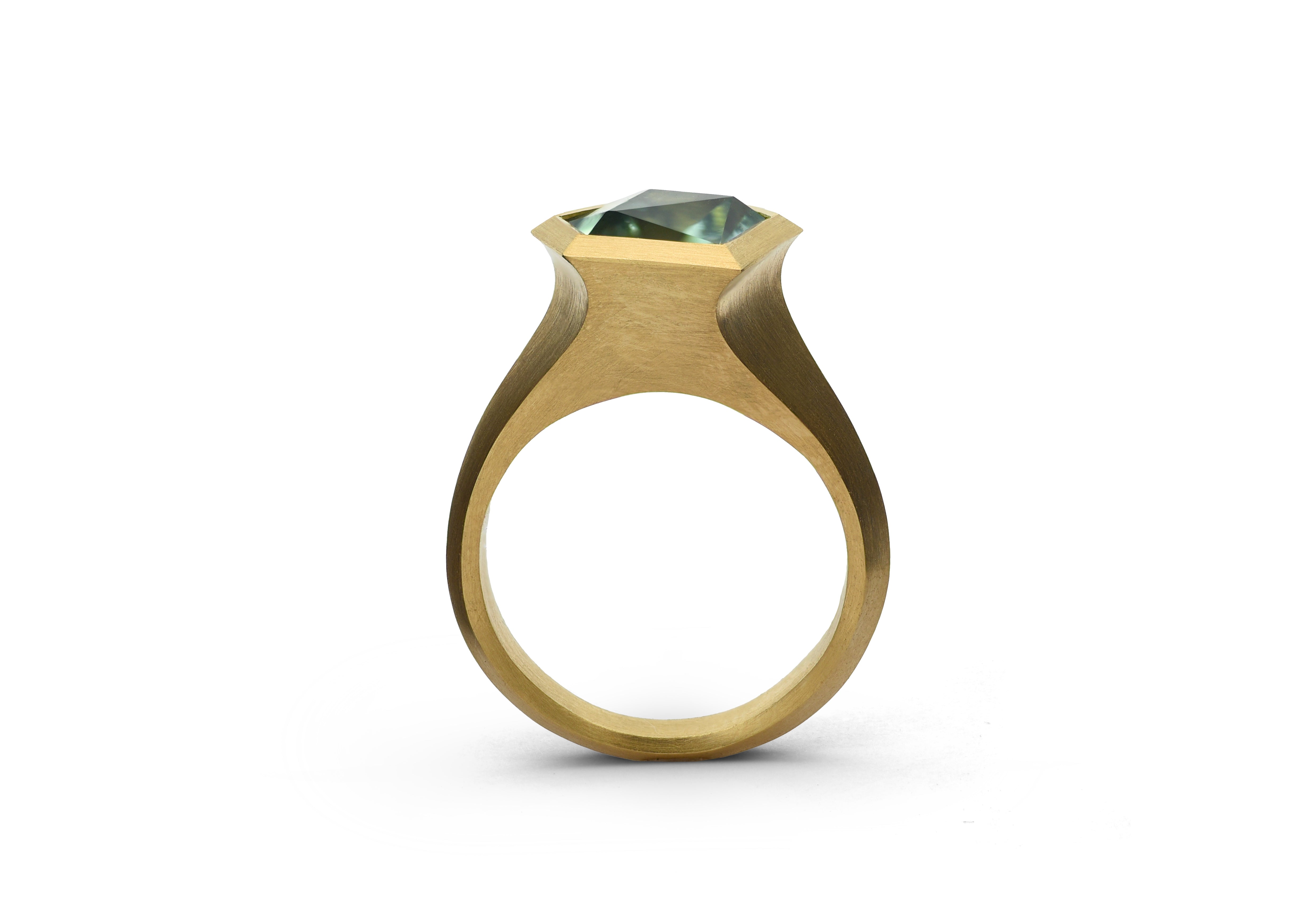 18ct Yellow Gold Tourmaline Aegis Cocktail Ring