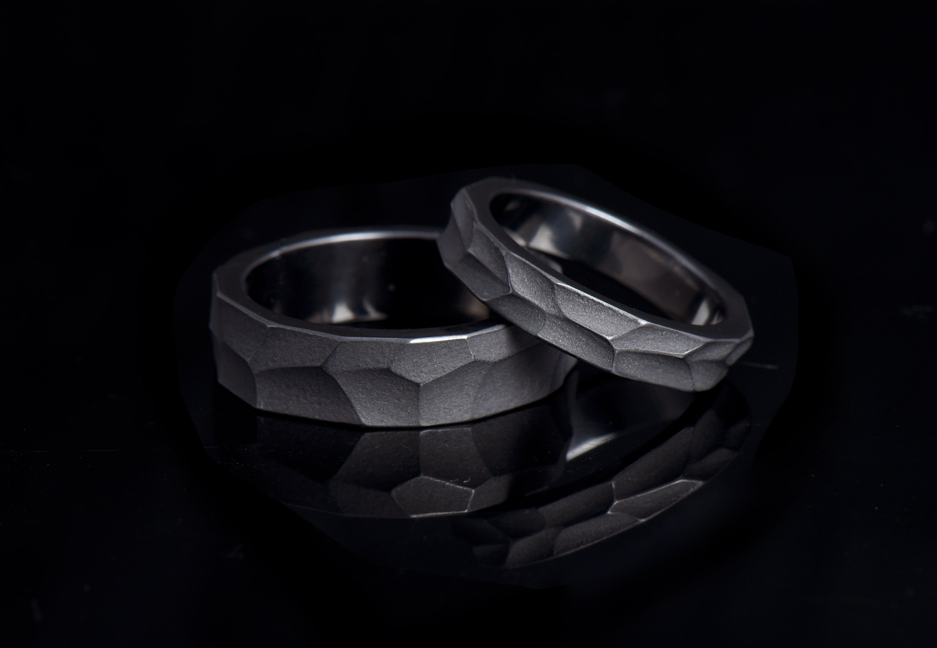 Women and Men's Tantalum Ridge Wedding Bands