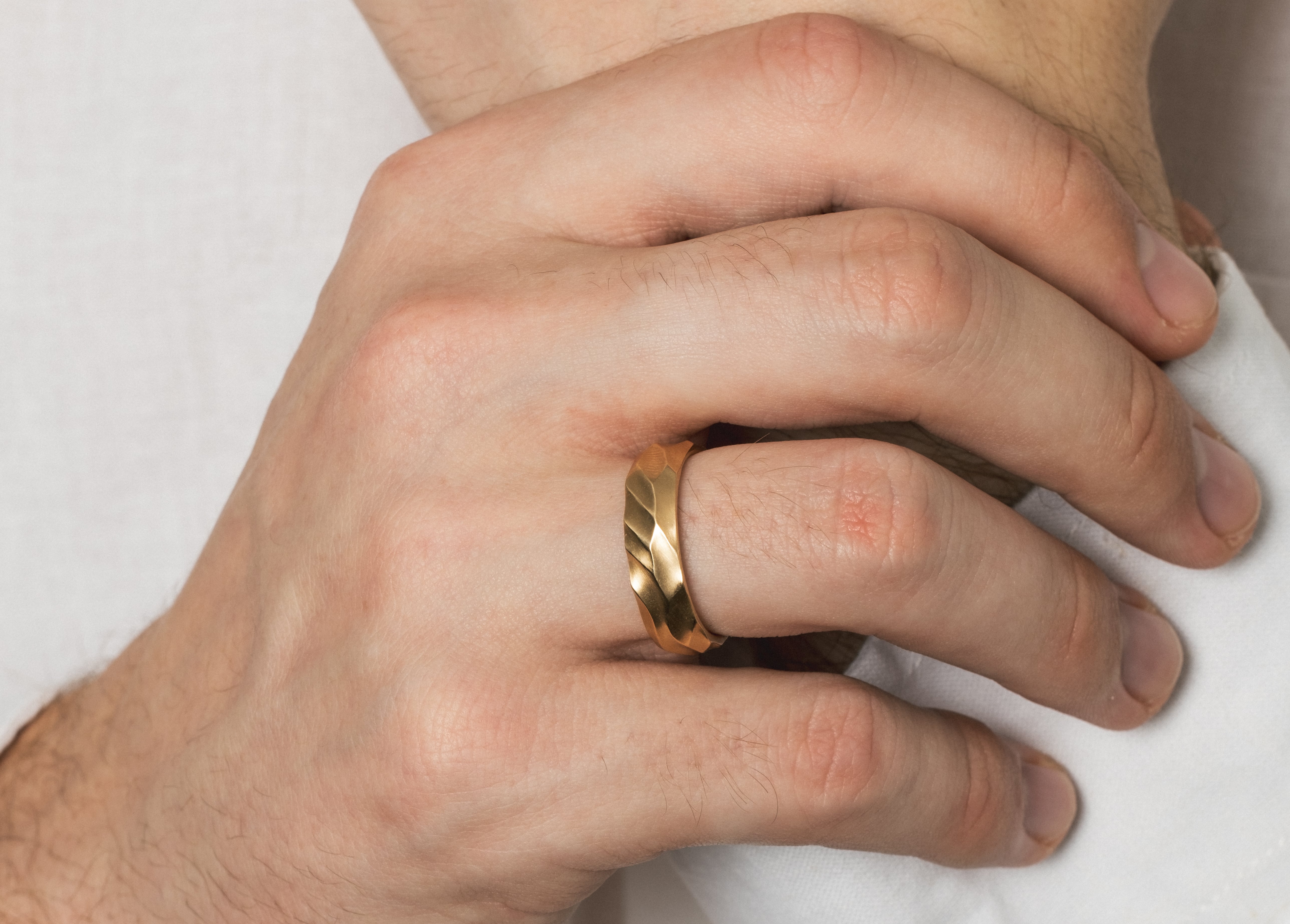 Wide Dune Wedding Band