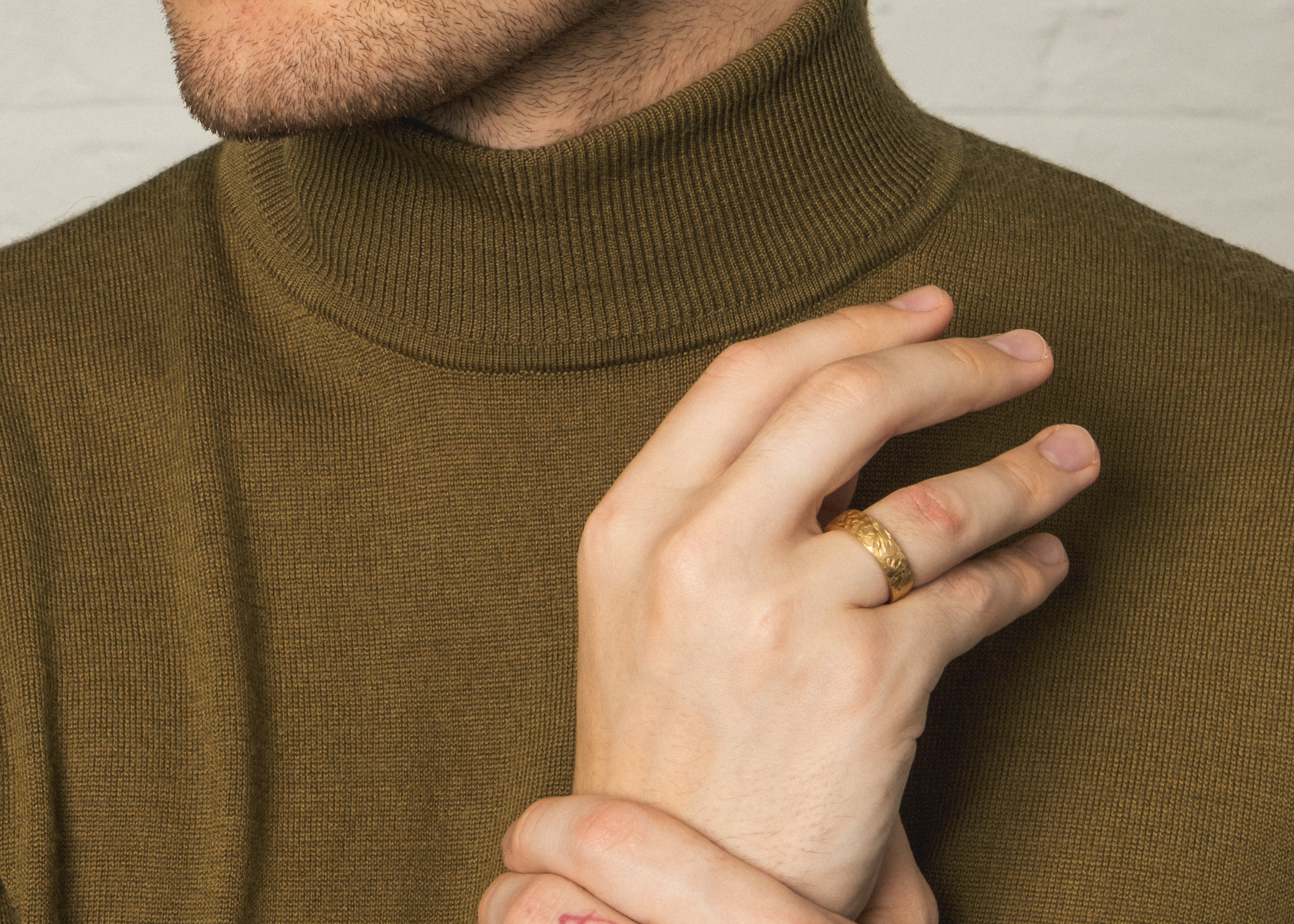 Ladies and Men's Hammered Wedding Bands