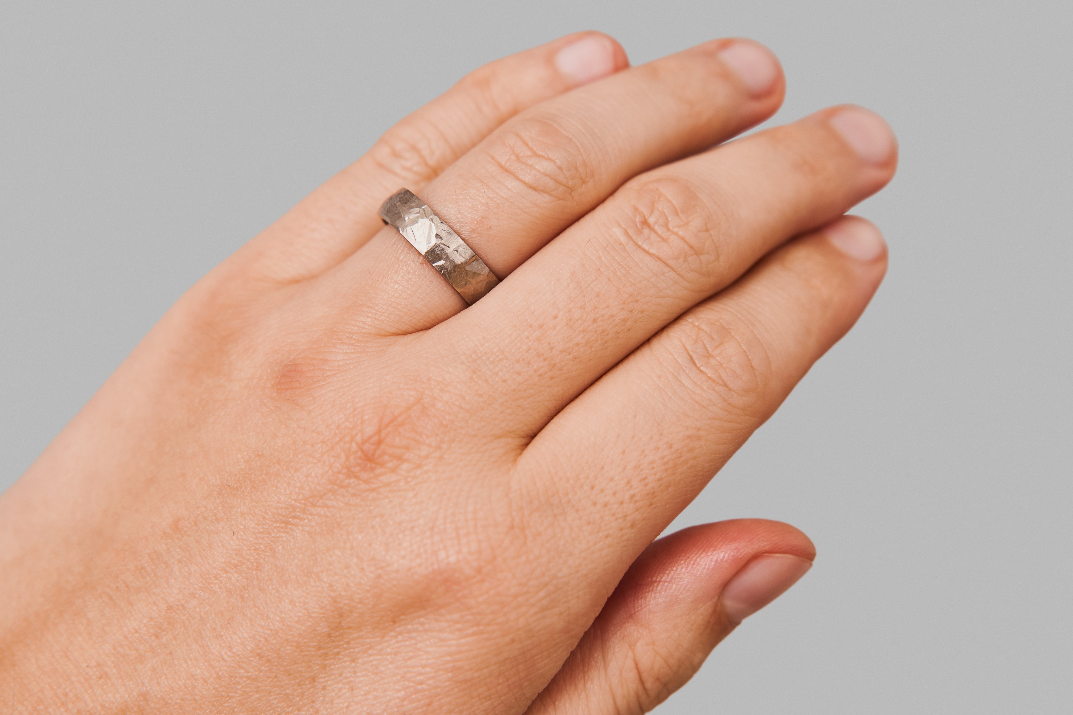 Ladies and Men's Hammered Wedding Bands