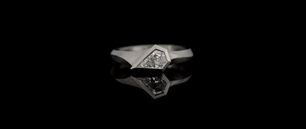 Arris Platinum and Shield Shape White Diamond