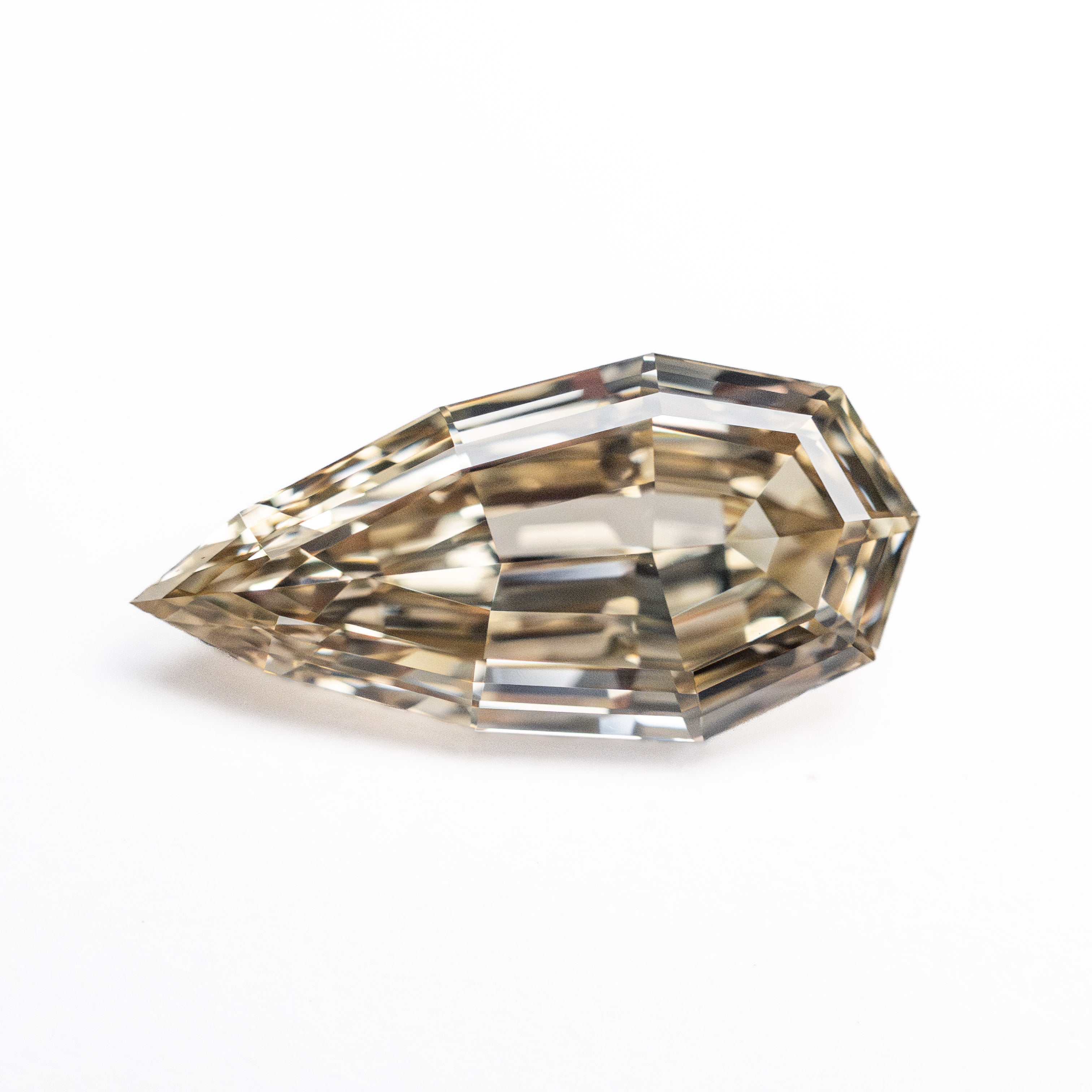 1.52ct 12.20x6.02x3.05mm GIA VS1 Fancy Brown Geo Pear Step Cut 🇿🇦 26601-01