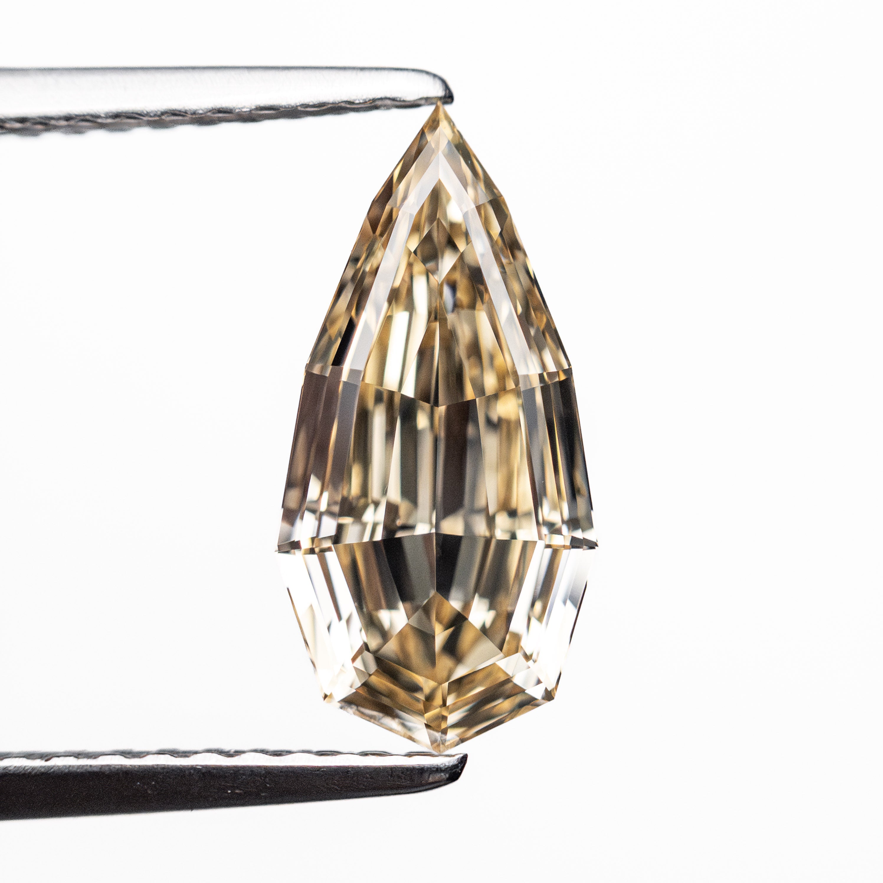 1.52ct 12.20x6.02x3.05mm GIA VS1 Fancy Brown Geo Pear Step Cut 🇿🇦 26601-01