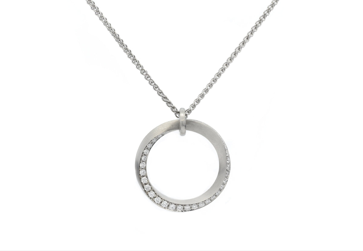 Diamond Mobius Circle Pendant