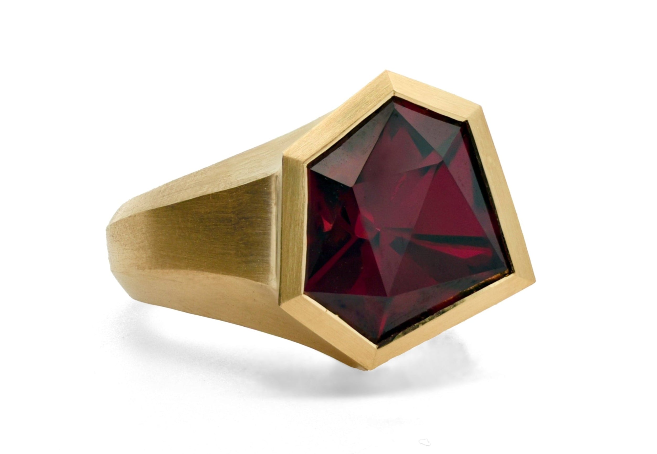 18ct Yellow Gold Rhodolite Aegis Cocktail Ring
