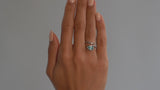 Hand forged platinum and pear shaped paraiba ring
