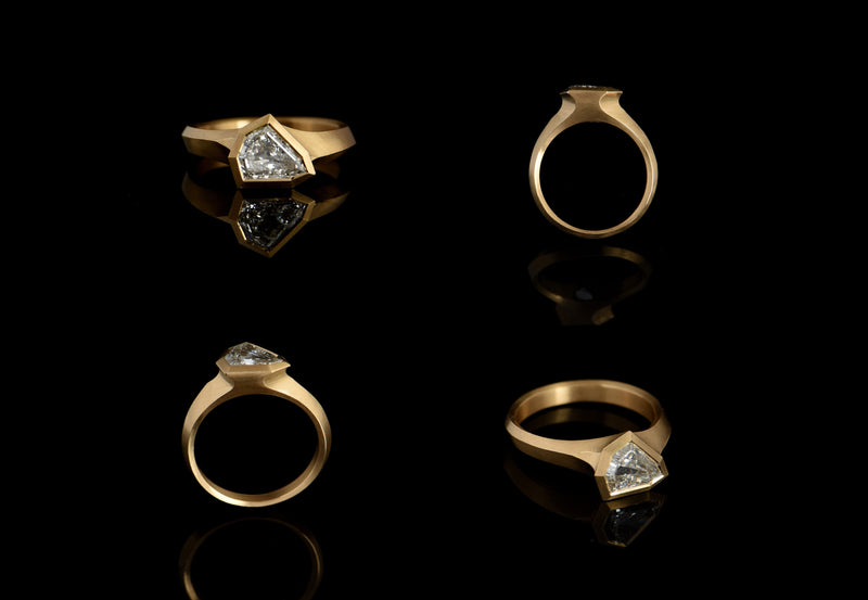 Aegis ring with shield shaped diamond – McCaul
