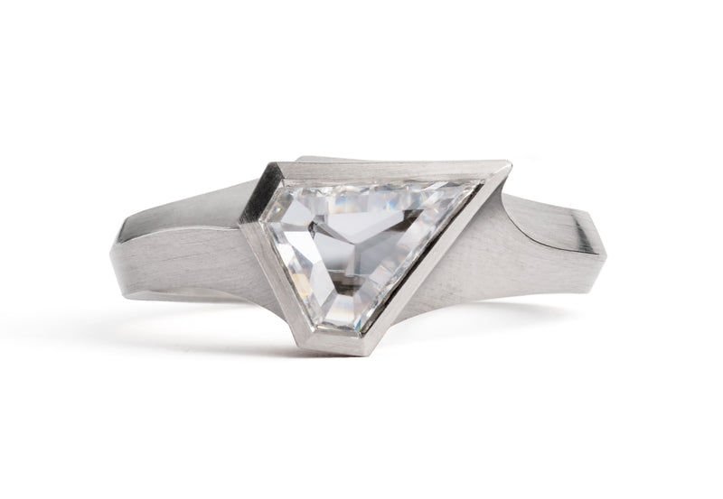 Yellow Diamond Ring with White Diamond Halo and Shield Cuts, 5.02 CT –  Leviev Diamonds