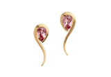 Rose Gold and Pink Spinel Twist Earrings-McCaul