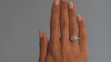Lightning Ridge Opal & diamond set Arris ring