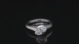 Arris contemporary platinum engagement ring with marquise diamond